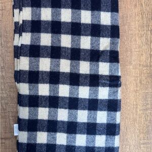 J. Crew Navy and Cream Plaid Scarf
